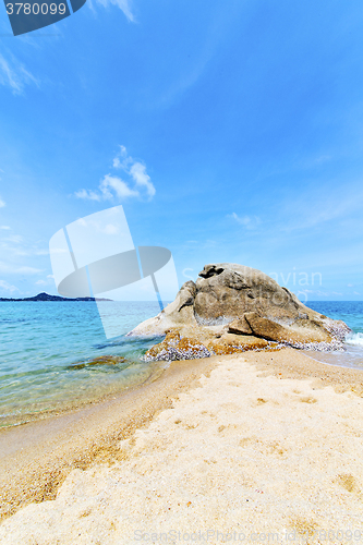 Image of asia      rocks in thailand  and south china sea kho samui  