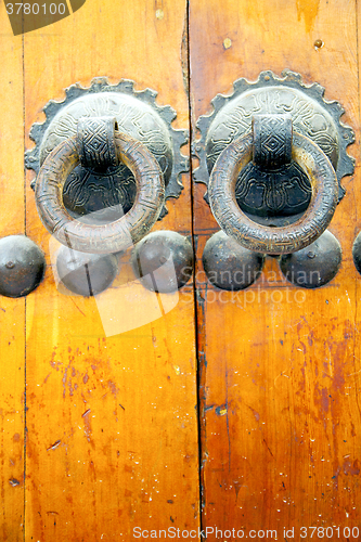 Image of rusty  brown    morocco in africa the old home and safe  