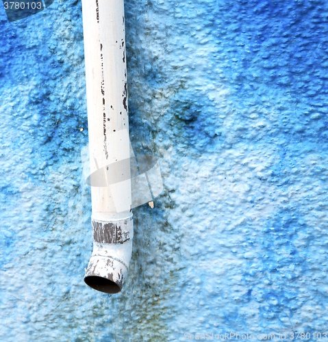 Image of blue  in texture wall and  morocco africa abstract