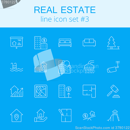 Image of Real estate icon set.