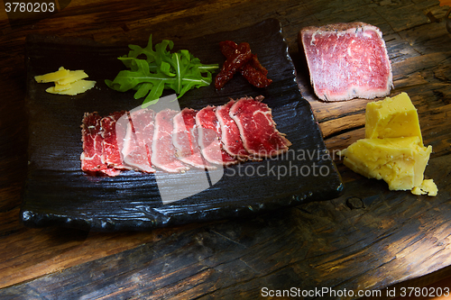 Image of Sliced meat boiled in low temperaturee, followed by roasting