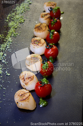 Image of Sea Scallop with Cherry Tomato