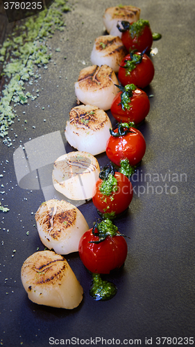 Image of Sea Scallop with Cherry Tomato