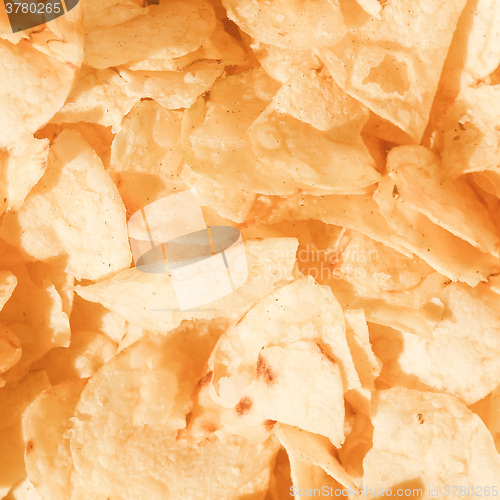 Image of Retro looking Potato chips crisps