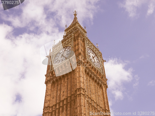Image of Retro looking Big Ben in London