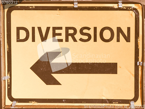 Image of  Diversion sign vintage