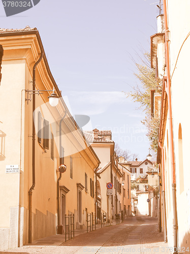 Image of Rivoli old town, Italy vintage