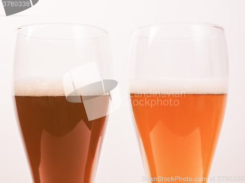 Image of  Two glasses of German beer vintage