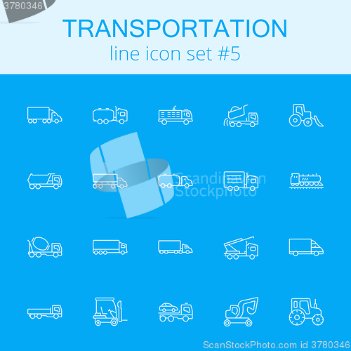 Image of Transportation icon set.