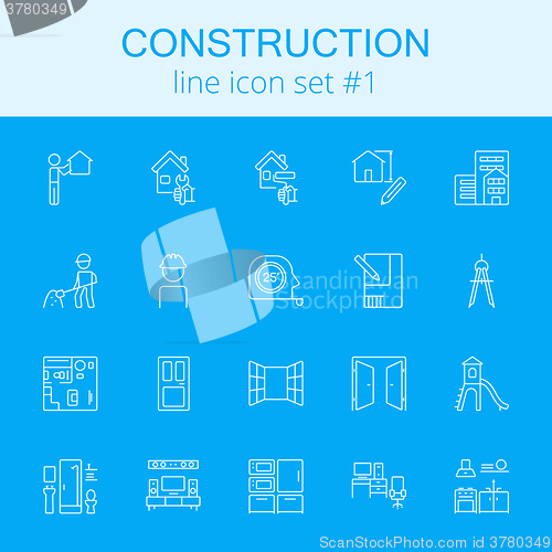 Image of Construction icon set.