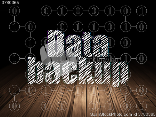 Image of Information concept: Data Backup in grunge dark room