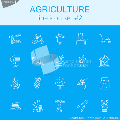 Image of Agriculture icon set.