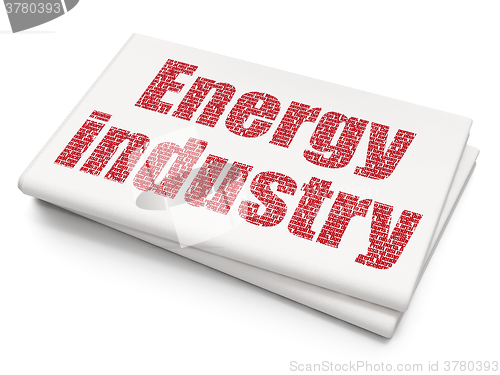Image of Industry concept: Energy Industry on Blank Newspaper background