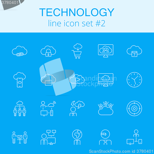 Image of Technology icon set.