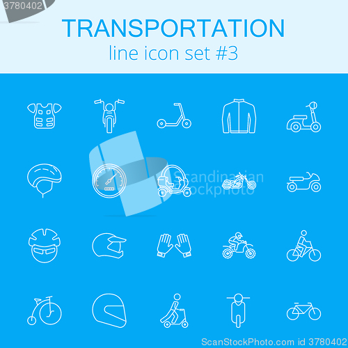 Image of Transportation icon set.