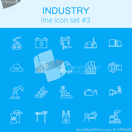 Image of Industry icon set.