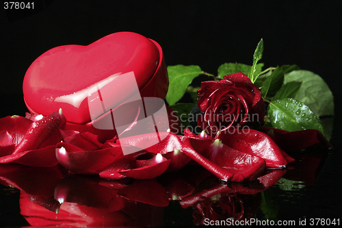 Image of heart and rose