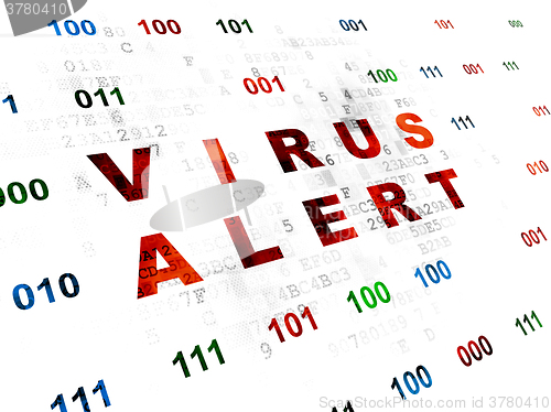 Image of Security concept: Virus Alert on Digital background