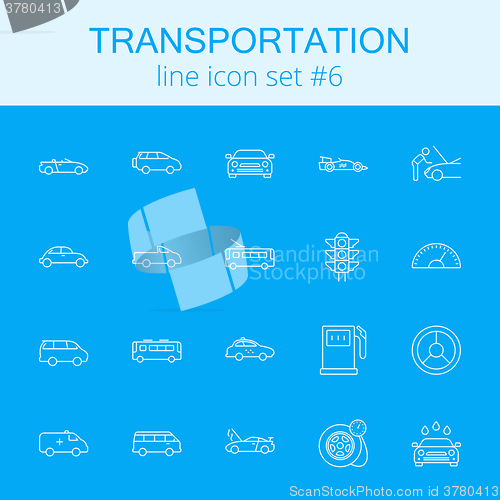 Image of Transportation icon set.