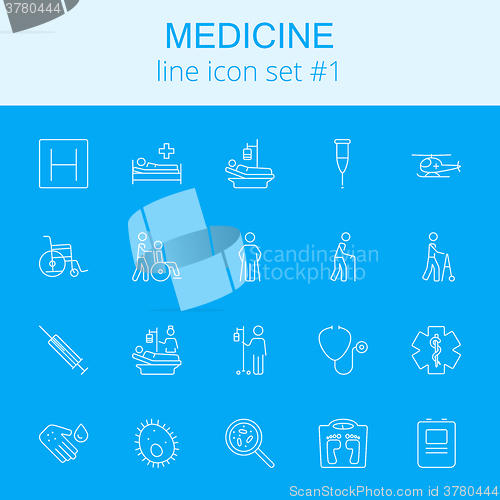 Image of Medicine icon set.