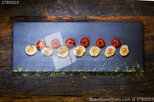 Image of Sea Scallop with Cherry Tomato