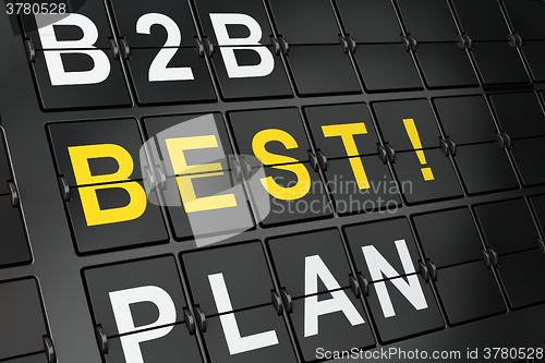 Image of Finance concept: Best! on airport board background