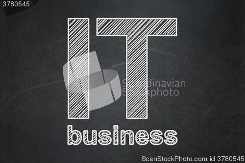 Image of Finance concept: IT Business on chalkboard background