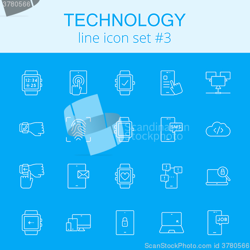 Image of Technology icon set.