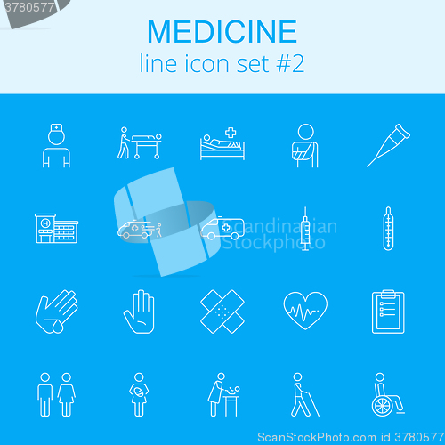 Image of Medicine icon set.