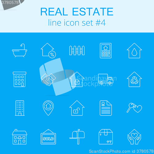 Image of Real estate icon set.