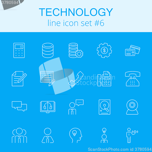 Image of Technology icon set.