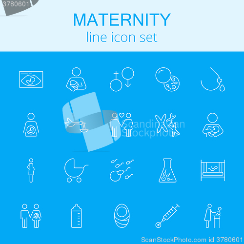Image of Maternity icon set.