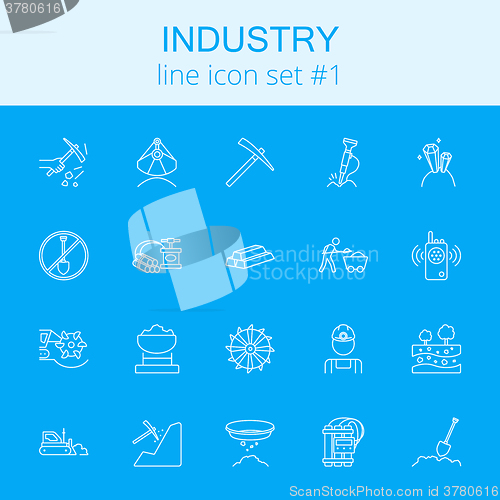 Image of Industry icon set.