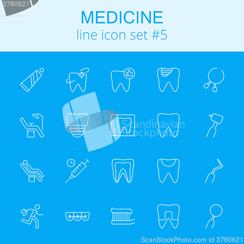 Image of Medicine icon set.