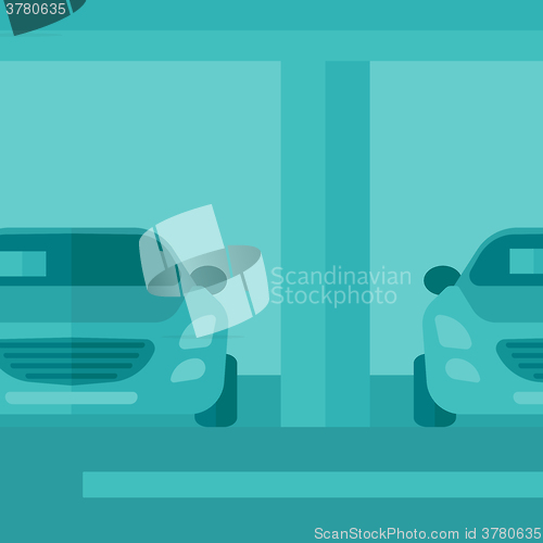 Image of Background of car shop.