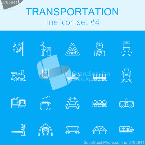 Image of Transportation icon set.