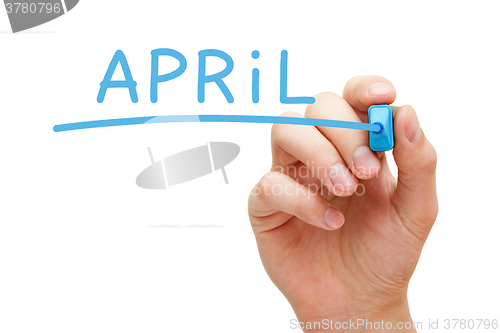 Image of April Hand Blue Marker