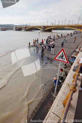 Image of Flooded Budapest Quayside