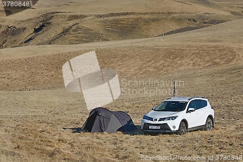 Image of Toyota RAV4 on terrain