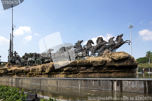 Image of Arjuna Wijaya chariot statue in Jakarta