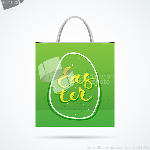 Image of Easter paper bag with shadow