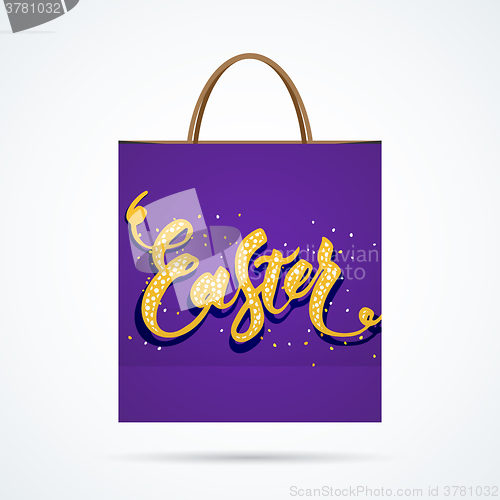 Image of Easter paper bag with shadow