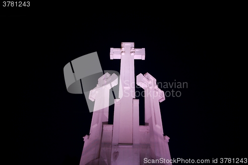 Image of Crosses in the night