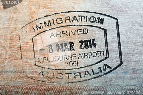 Image of Australian Passport Stamp