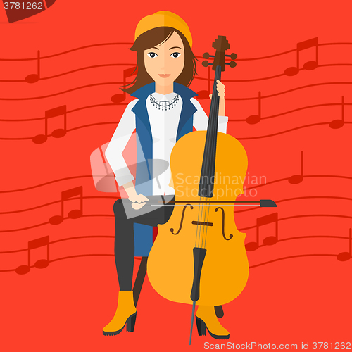 Image of Woman playing cello.