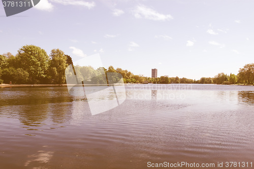 Image of Serpentine lake, London vintage