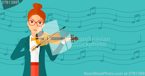 Image of Woman playing violin.