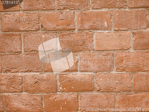 Image of Retro looking Red brick wall background