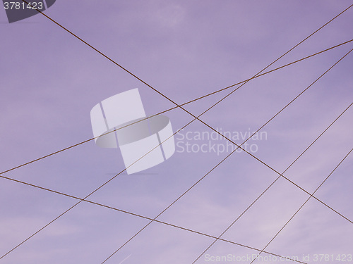 Image of  Overhead tram line vintage