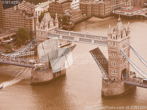 Image of Retro looking Aerial view of London